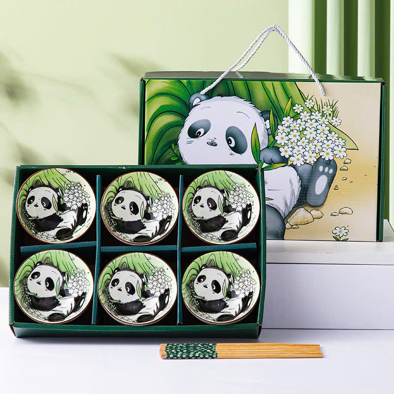 Bộ 6 chén hoạ tiết gấu trúc dễ thương KN6