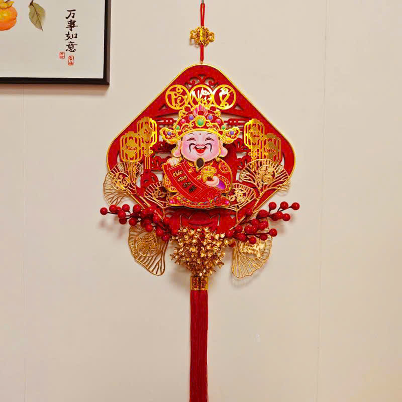 Dải treo thần tài lắc đầu Hình Thoi gọi tài lộc