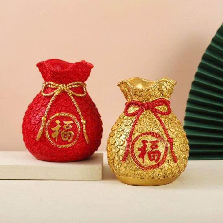 Bình hoa túi tiền GỐM SỨ phong thuỷ tài lộc