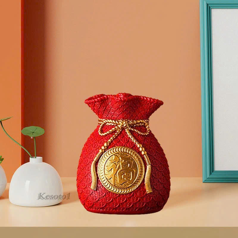 Bình hoa túi tiền GỐM SỨ phong thuỷ tài lộc