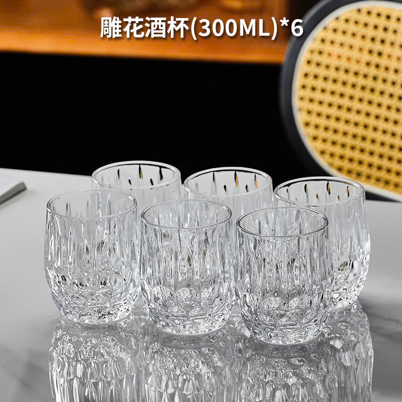 Bộ 6 cốc thuỷ tinh TRẮNG LXZS0607 300ml