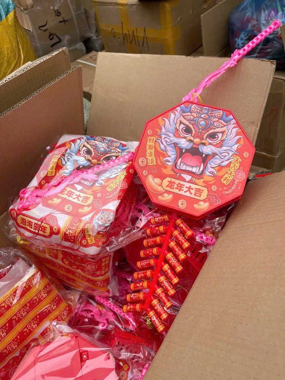 Dây pháo bong bóng hình rồng trang trí tết