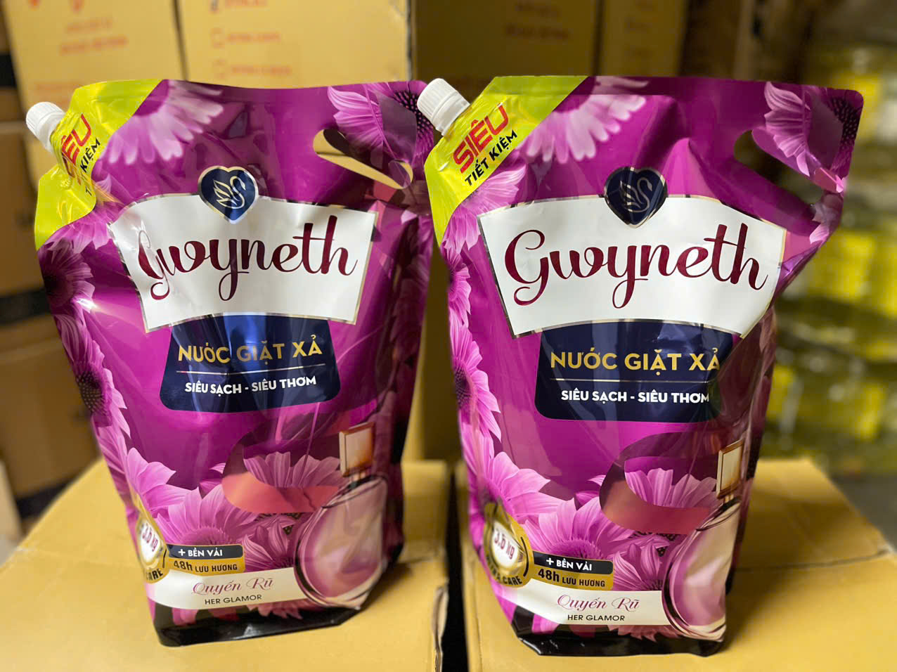 Nước giặt xả hương nước hoa Gwyneth sạch thơm túi 3.6L