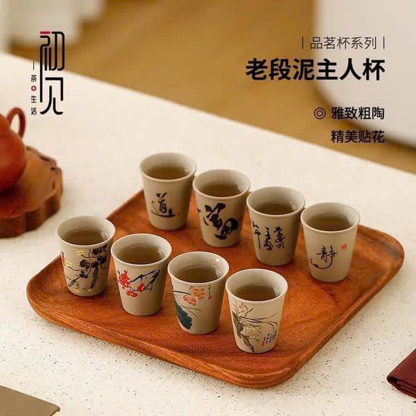 Bộ 8 cốc uống trà tử sa 4 mùa