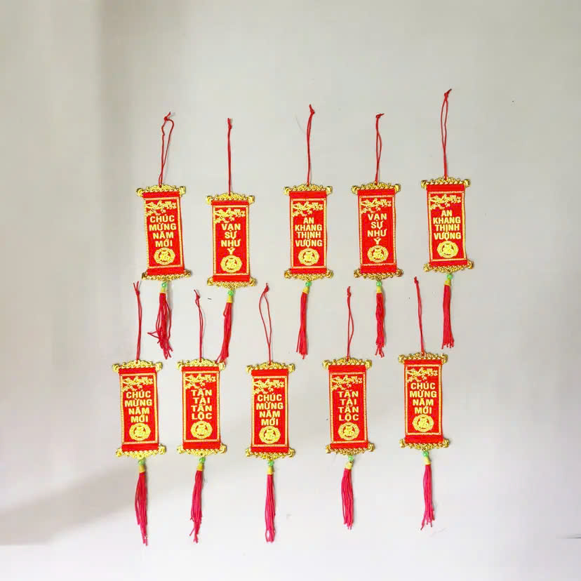 Combo 10 liễn nhung treo tết mẫu mới