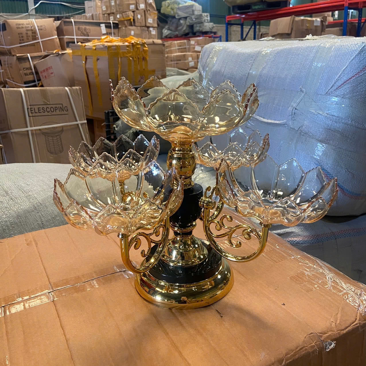 Khay bánh mứt NHỰA xoay 360 độ phong cách Châu Âu