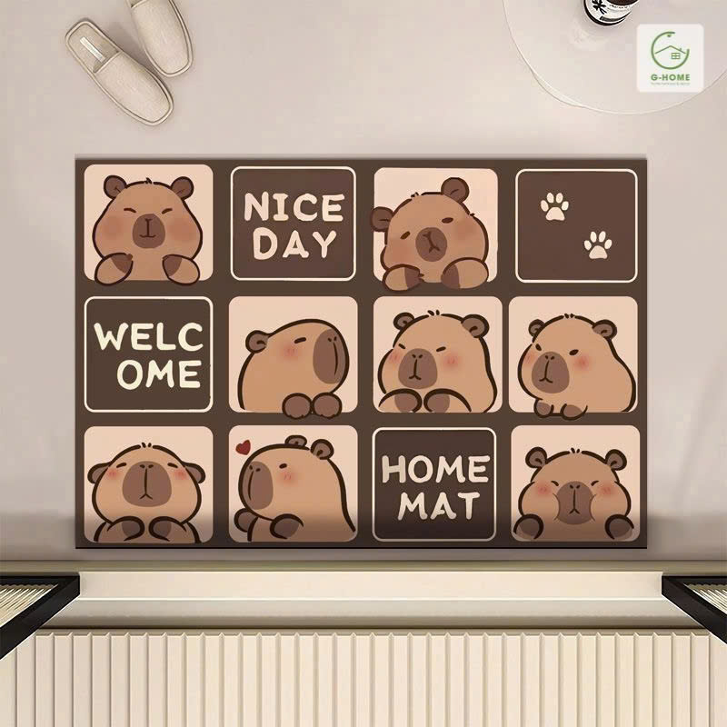 Thảm chân hoạt hình Capypara dễ thương