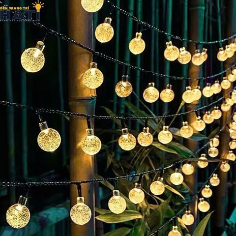 Dây đèn Led bi bọt nước trang trí sân vườn, ban công