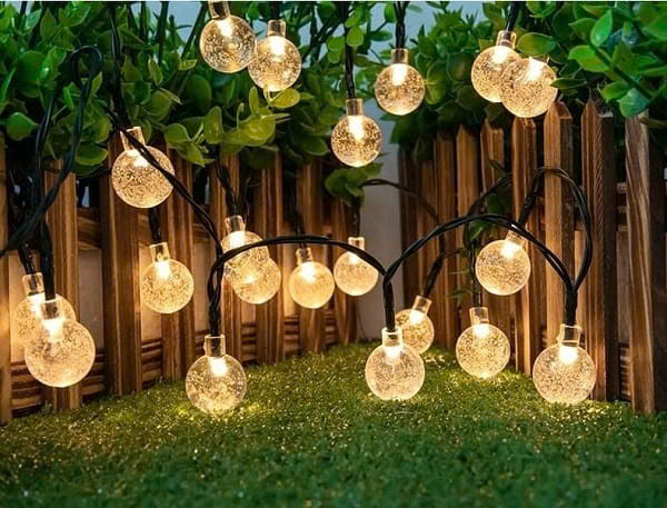 Dây đèn Led bi bọt nước trang trí sân vườn, ban công