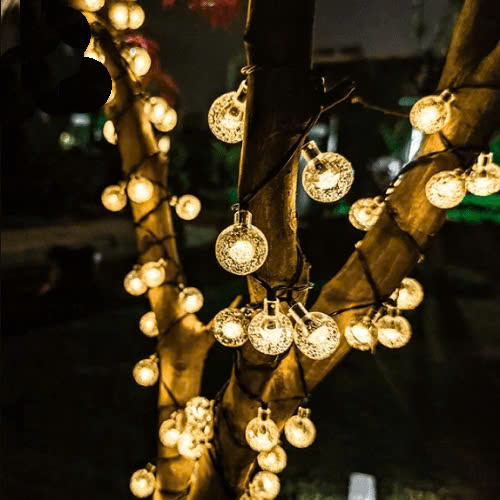 Dây đèn Led bi bọt nước trang trí sân vườn, ban công