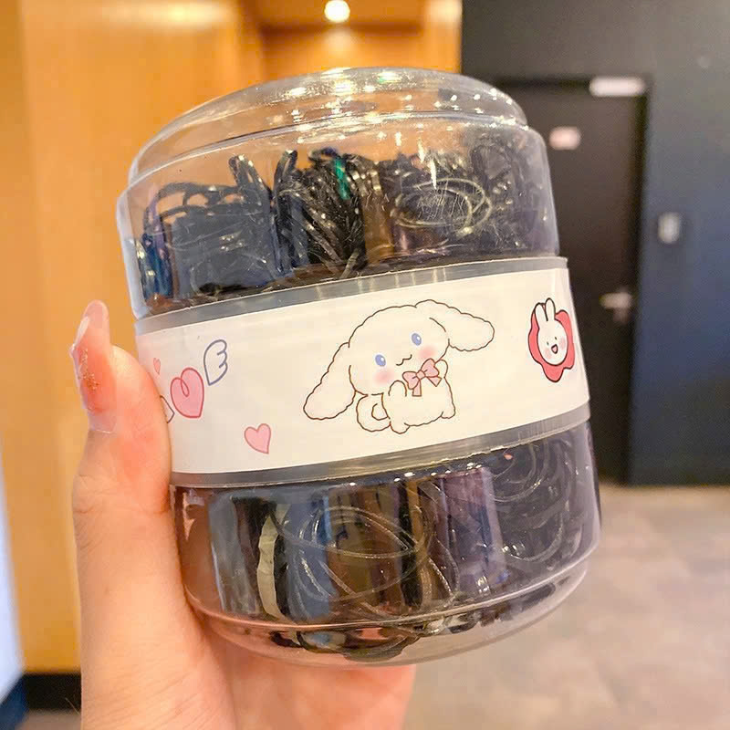 Hộp 600 dây buộc tóc 2 ngăn TRỨNG KHỦNG LONG cho bé