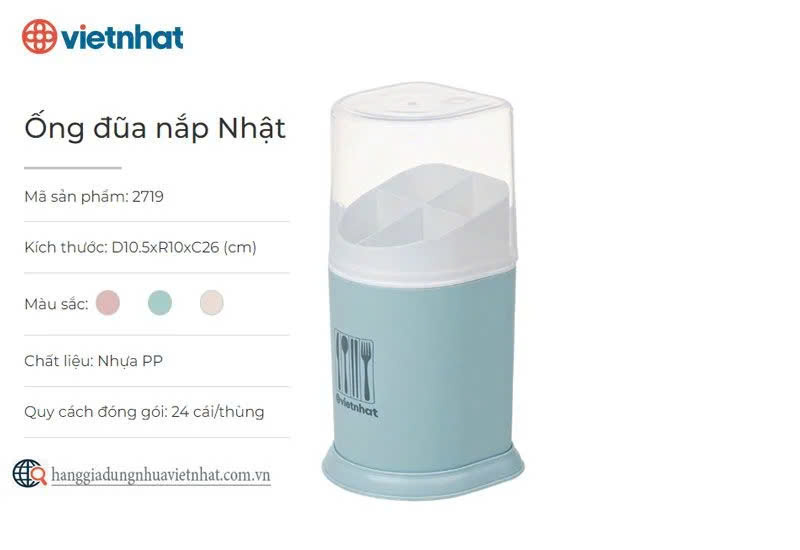 Ống đũa nắp Nhật chống bụi bẩn Việt Nhật 2719