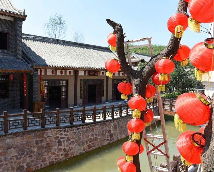 Lồng đèn tròn trơn đỏ vải lụa size 10in chống thấm