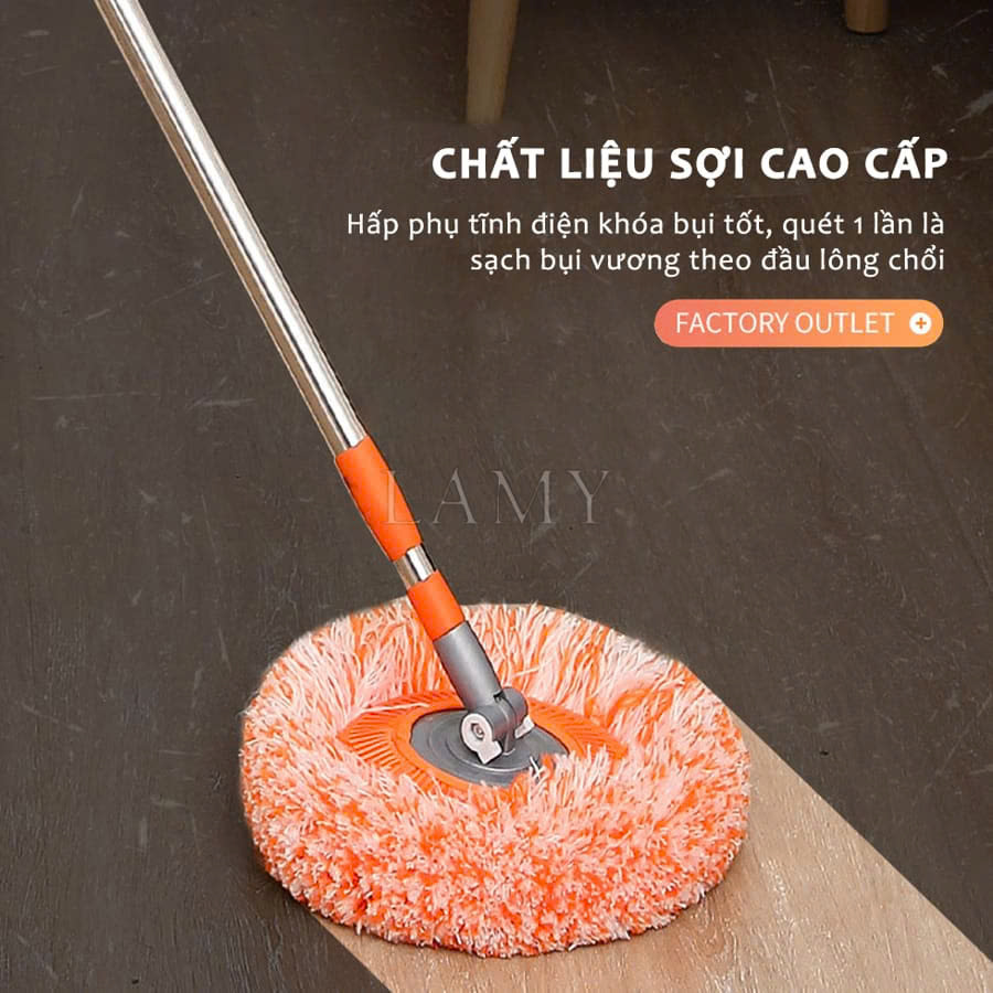 Cây lau trần nhà thông minh 360 độ hình hoa hướng dương