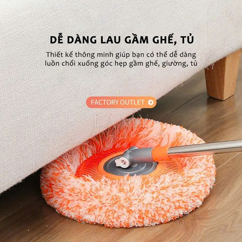 Cây lau trần nhà thông minh 360 độ hình hoa hướng dương