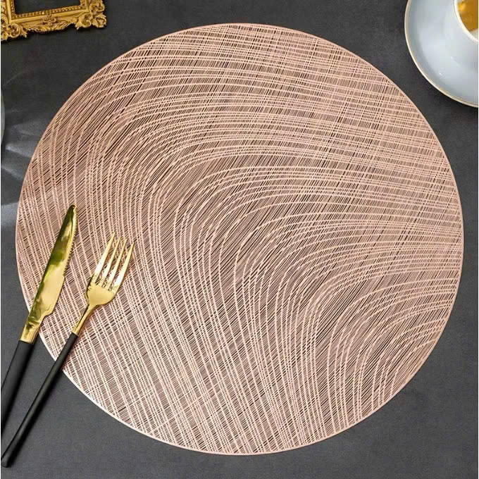 Tấm lót bàn ăn PVC hình tròn sang trọng