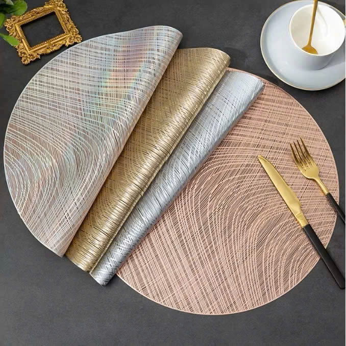 Tấm lót bàn ăn PVC hình tròn sang trọng