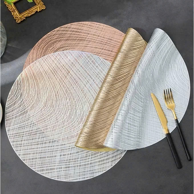 Tấm lót bàn ăn PVC hình tròn sang trọng