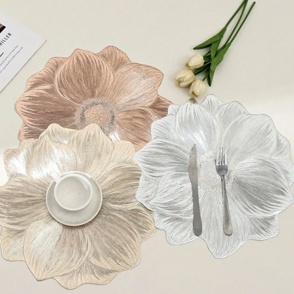 Tấm lót bàn ăn hình hoa sen sang trọng