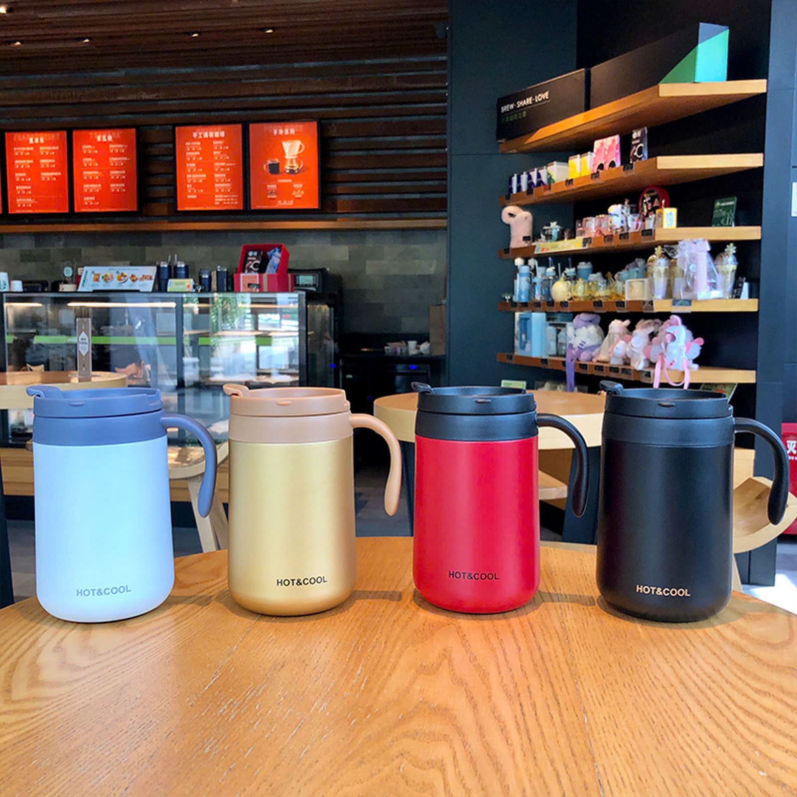 Ca giữ nhiệt có nắp Hot&Cool inox 304 500ml