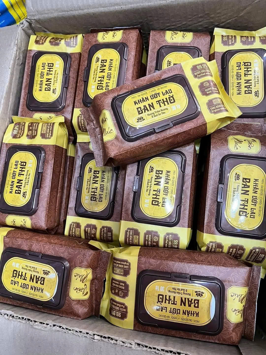 Gói 30 tờ khăn ướt BAO SÁI lau bàn thờ Thiên Phúc tiện lợi