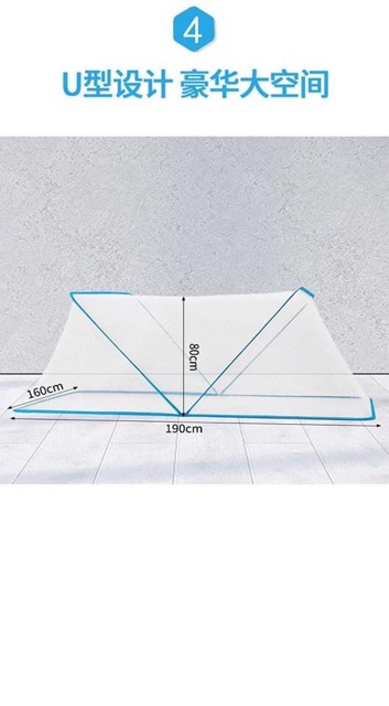 Mùng xếp thông minh tiện lợi 1m8