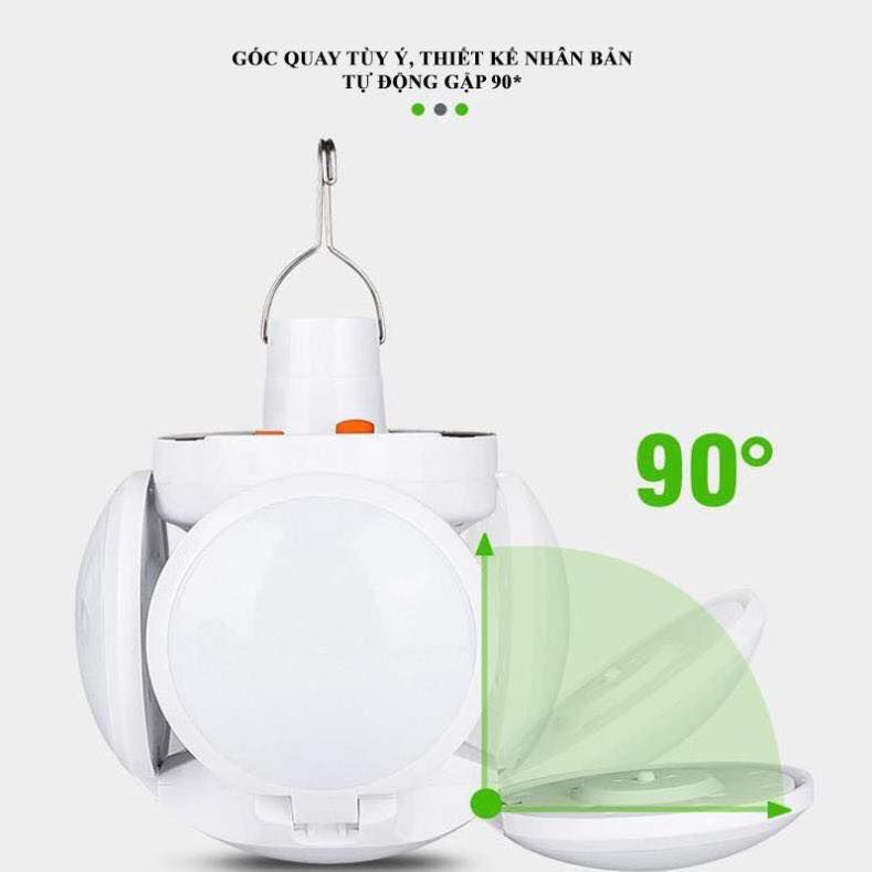Bóng đèn led 4 cánh 5 bóng năng lượng mặt trời