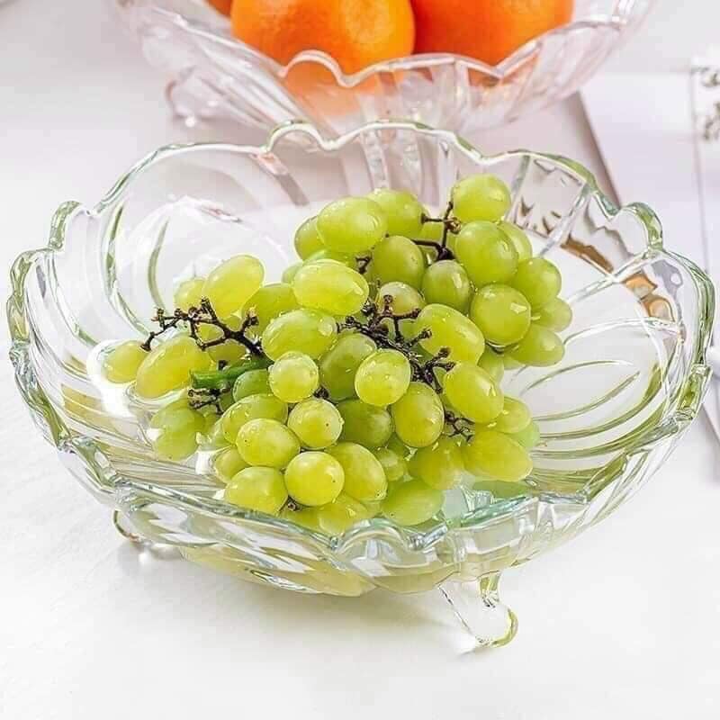 Bát thuỷ tinh đựng hoa quả 3 chân