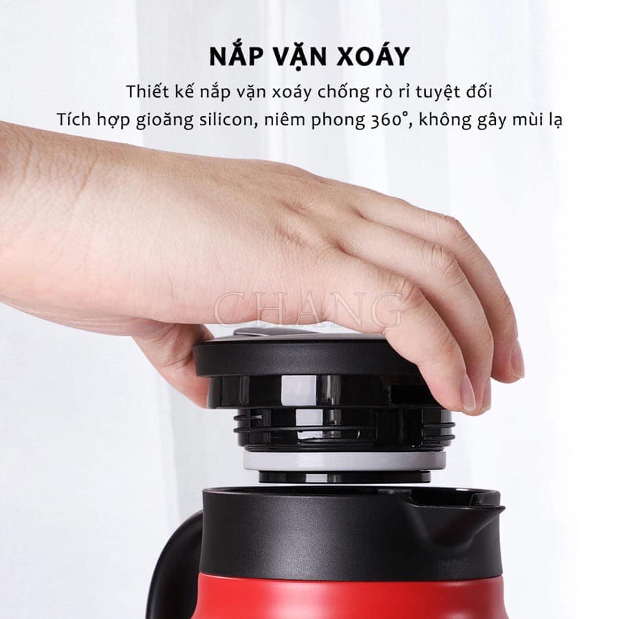 Ấm giữ nhiệt pha trà có lõi lọc 1000ml cao cấp