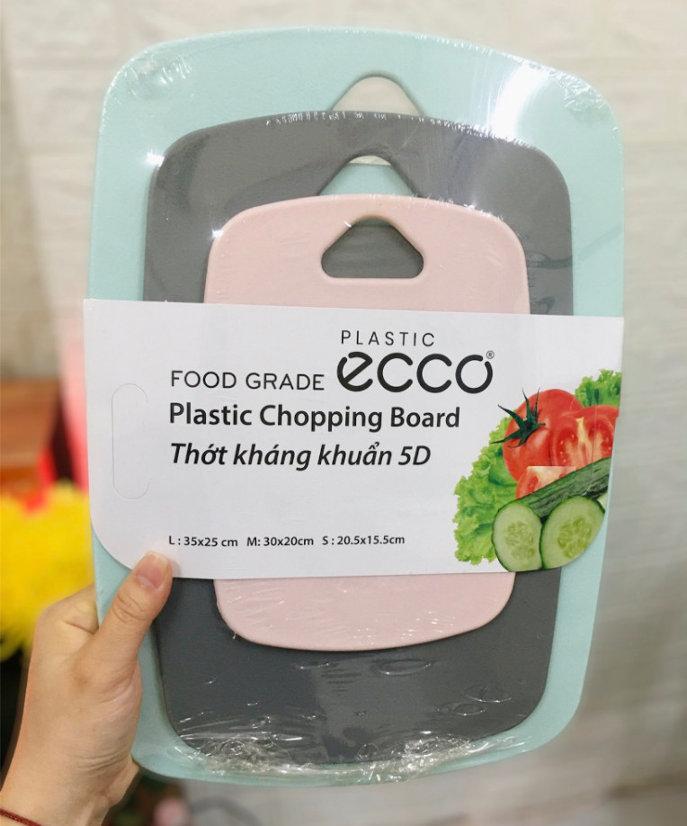 Bộ 3 thớt kháng khuẩn chống trơn trượt Hàng Việt