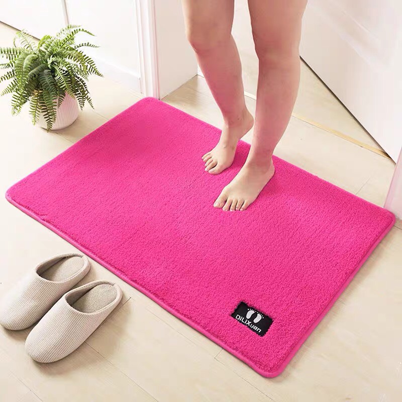 Thảm chùi chân vải nhung logo hình bàn chân cao cấp