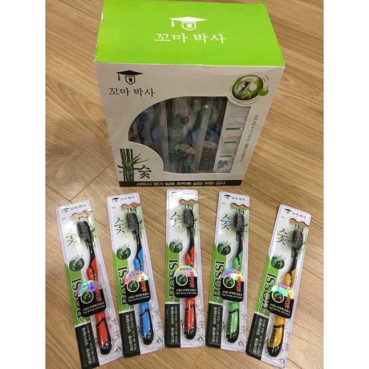 Hộp 30 cái bàn chải đánh răng than tre hoạt tính Hàn Quốc