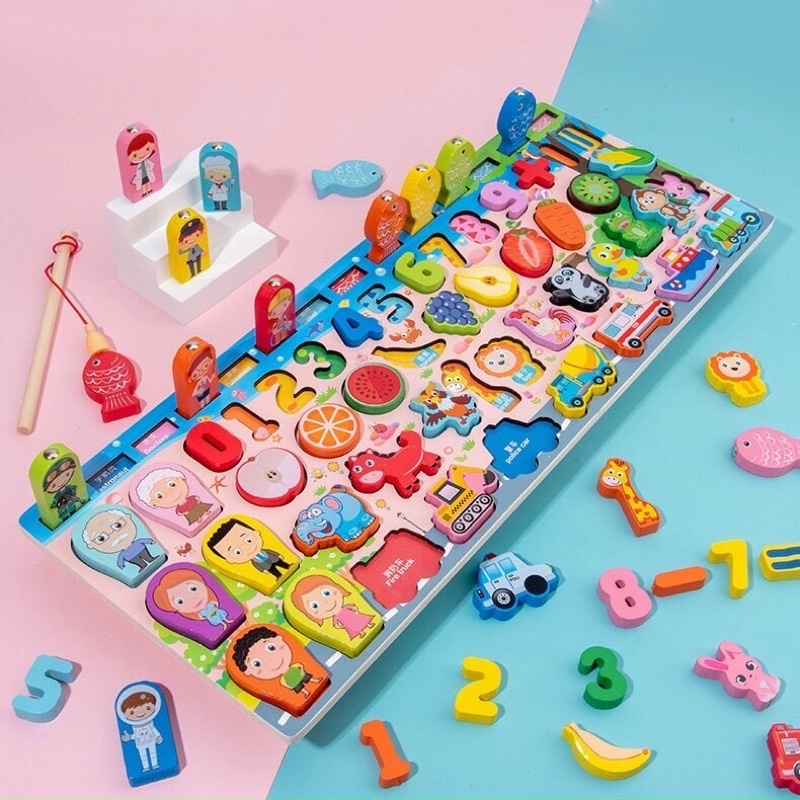 Bộ đồ chơi câu cá gỗ phát huy sự sáng tạo của bé