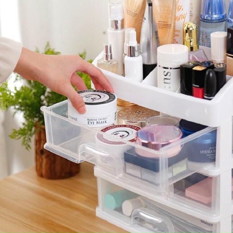 Kệ tủ đựng mỹ phẩm 4 tầng có ngăn kéo tiện lợi