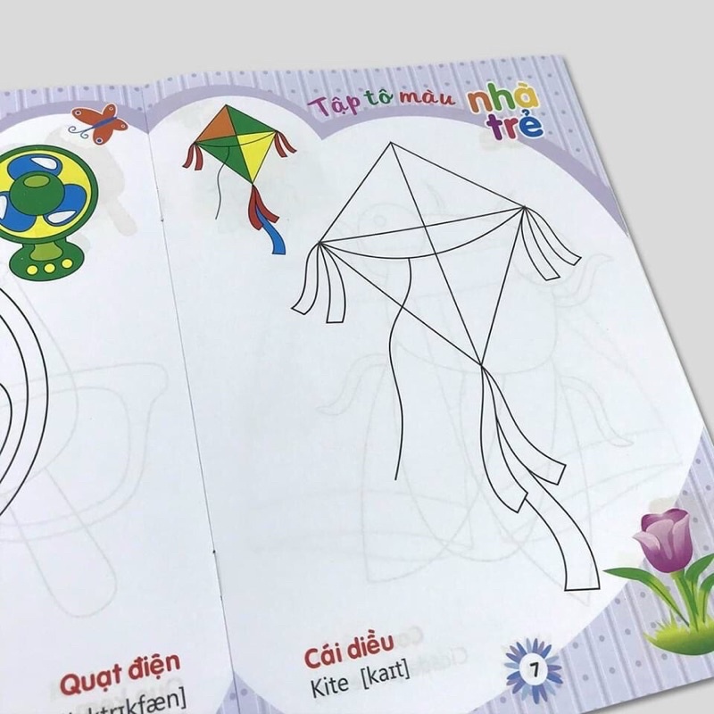 Sách tập tô màu 8 cuốn cho bé