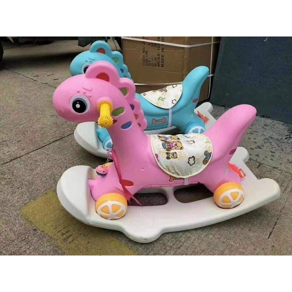 Ngựa bập bênh kiêm xe chòi chân cho bé 2in1