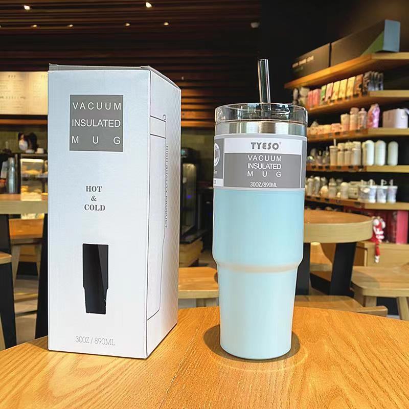 Ly giữ nhiệt TYESO 900ml kèm ống hút