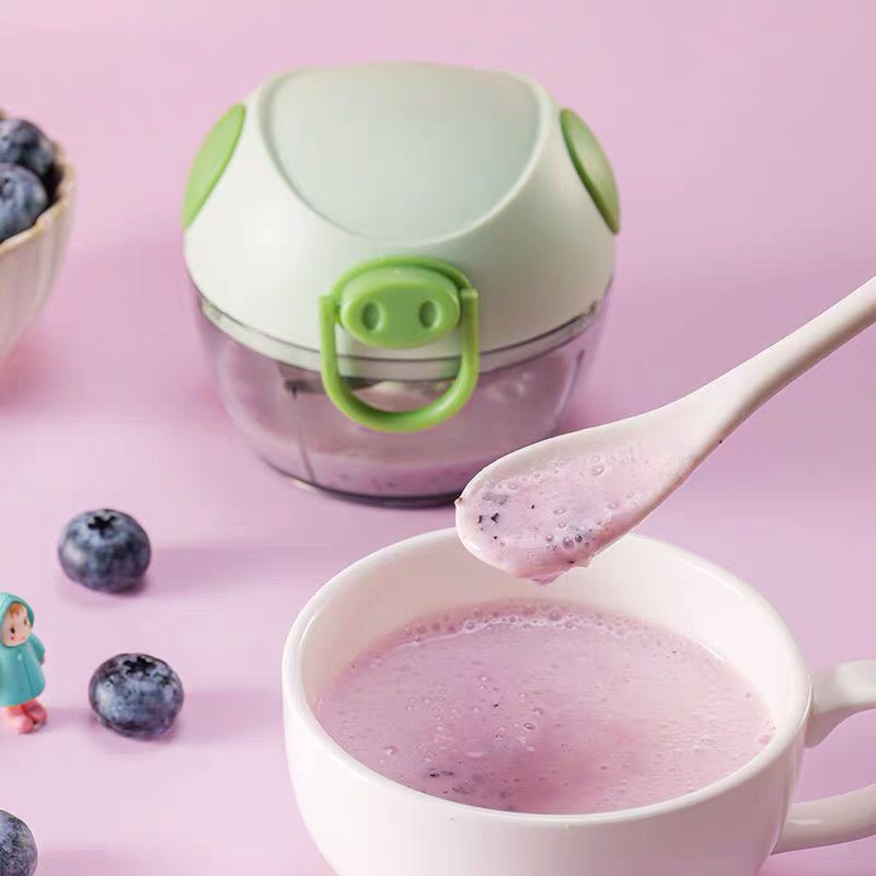 Dụng cụ xay tỏi ớt, thực phẩm cầm tay mini hình heo