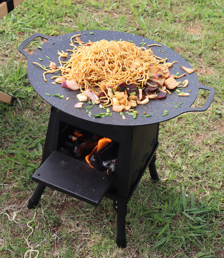 Chảo gang nướng chống dính xuất Hàn size 34cm