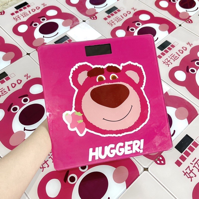 Cân điện tử sức khoẻ hình gấu hồng cute