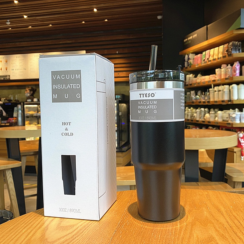 Ly giữ nhiệt TYESO 900ml kèm ống hút