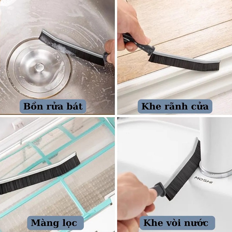 Set 10 bàn chải vệ sinh khe hở nhỏ, góc tường đa năng