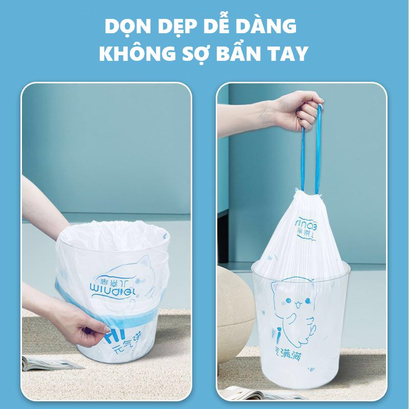 Túi đựng rác dây rút Minaier chống rò rỉ nước size to