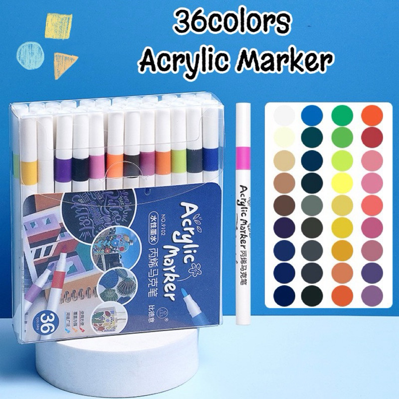 Hộp bút màu ACRYLIC 36 màu tươi sáng (T80)