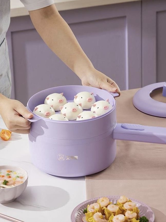 Nồi lẩu hấp đa năng mini có tay cầm 20cm