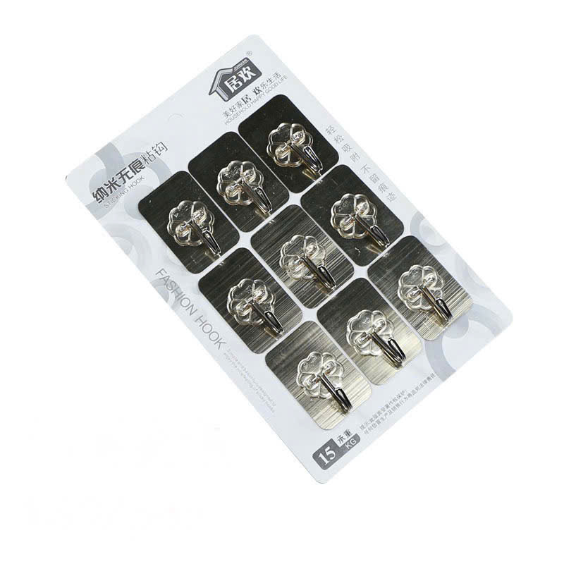 Vỉ 9 móc dán tường siêu chắc đa năng