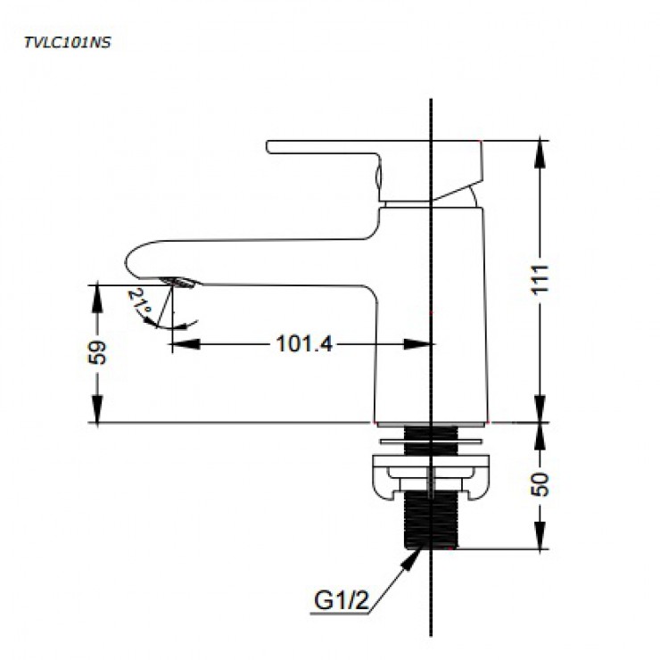 Vòi lavabo chậu rửa mặt Toto TVLC101NSR nước lạnh