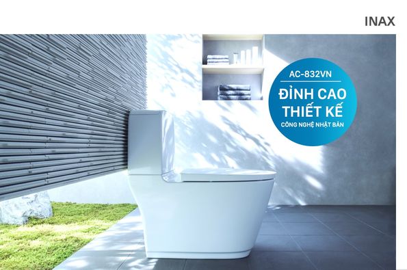 Bồn cầu 2 khối Inax AC-832VN xả nhấn Aqua Ceramic (AC832VN)