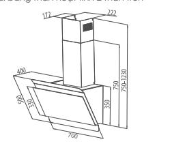 Máy hút khói khử mùi Canzy CZ 2770H