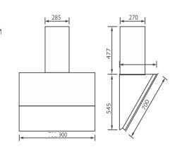 Máy hút khói khử mùi Canzy CZ 2890GH